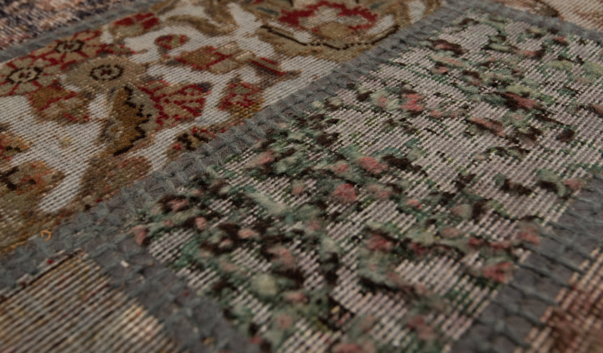 Alfombra con relieve de patchwork | 290 x 80 cm