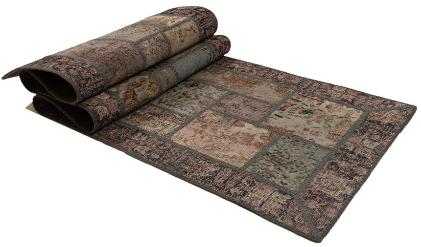 Alfombra con relieve de patchwork | 290 x 80 cm