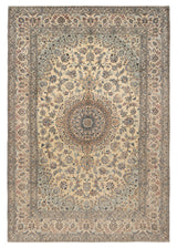 Alfombra persa de seda Nain 9la | 353 x 238 cm