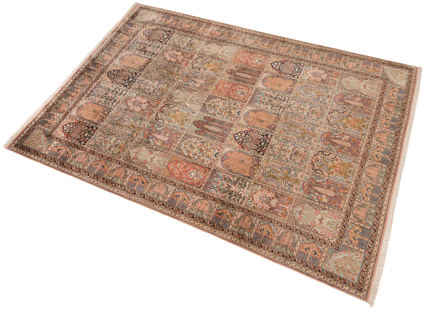 Alfombra india de seda pura de Cachemira | 340 x 232 cm
