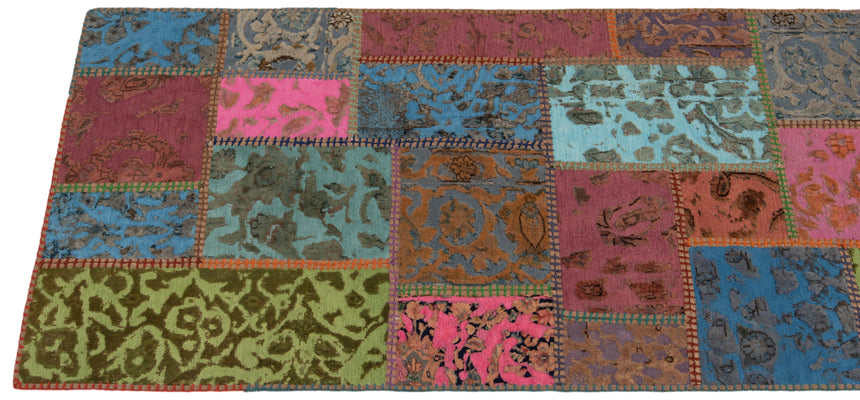 Alfombra con relieve de patchwork | 300 x 80 cm
