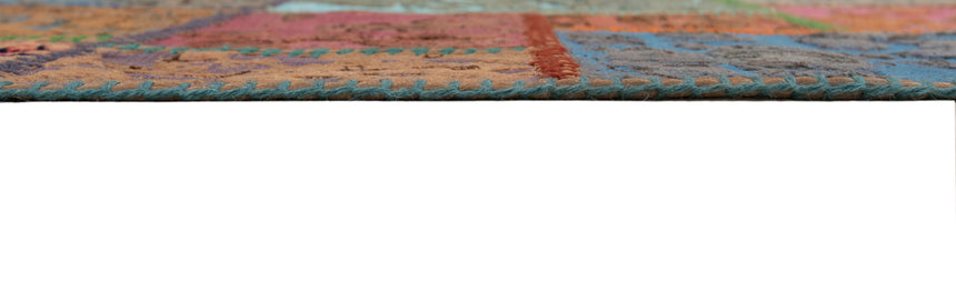Alfombra con relieve de patchwork | 300 x 80 cm