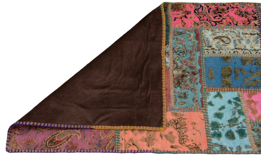 Alfombra con relieve de patchwork | 202 x 80 cm