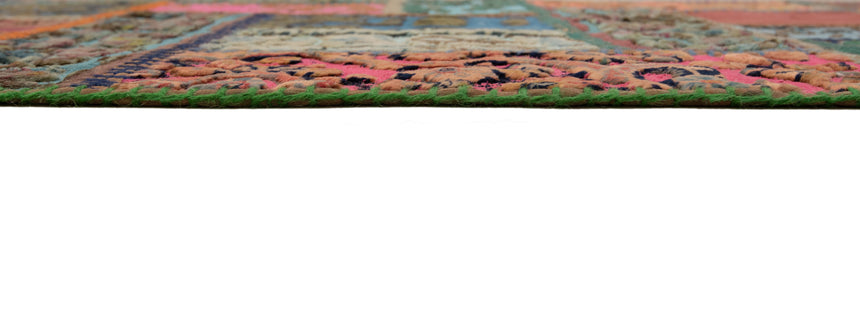 Alfombra con relieve de patchwork | 202 x 80 cm