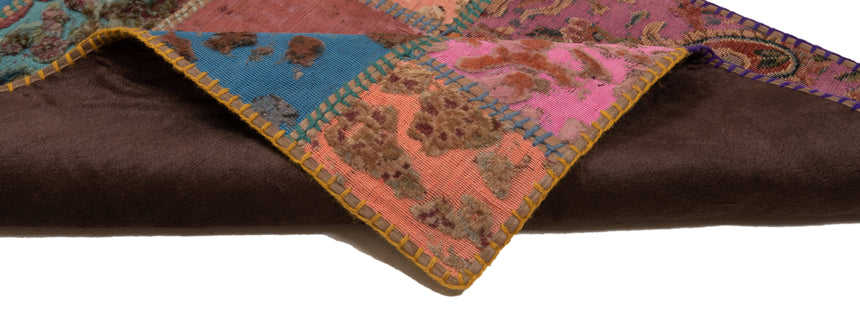 Alfombra con relieve de patchwork | 202 x 80 cm