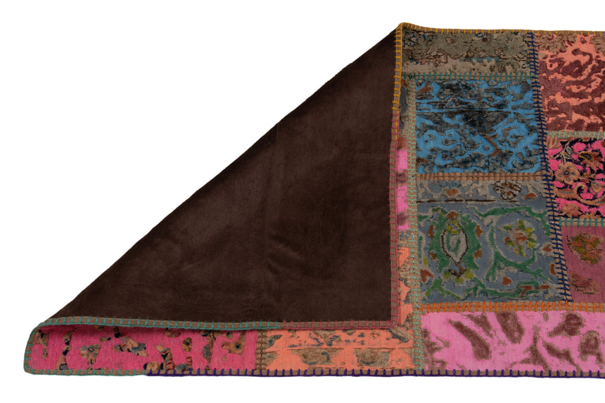 Alfombra con relieve de patchwork | 252 x 80 cm