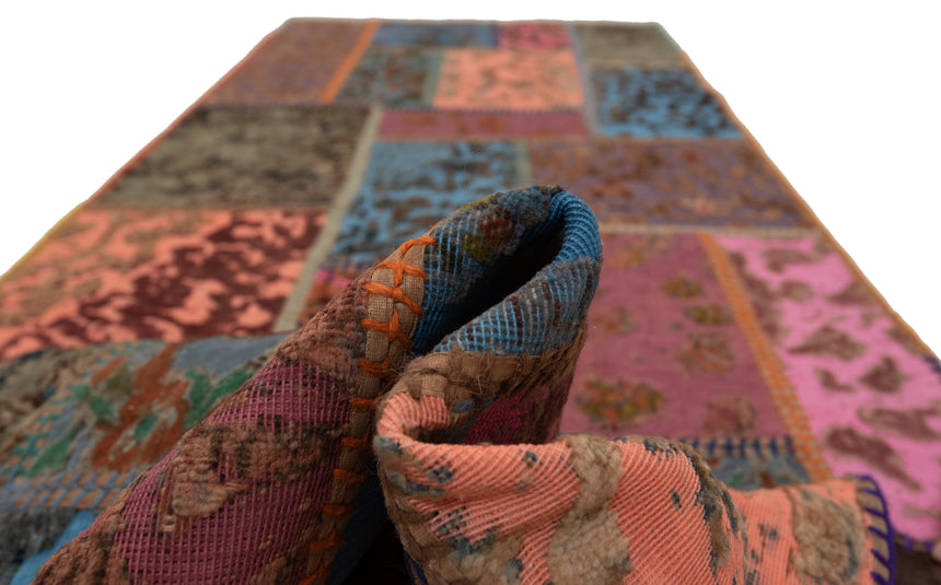 Alfombra con relieve de patchwork | 252 x 80 cm