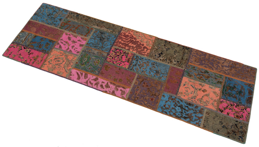 Alfombra con relieve de patchwork | 252 x 80 cm