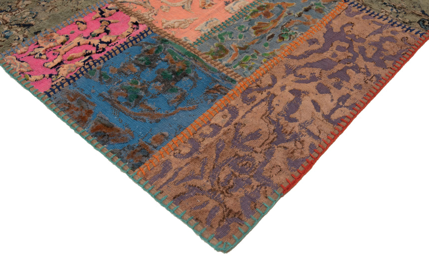 Alfombra con relieve de patchwork | 252 x 80 cm