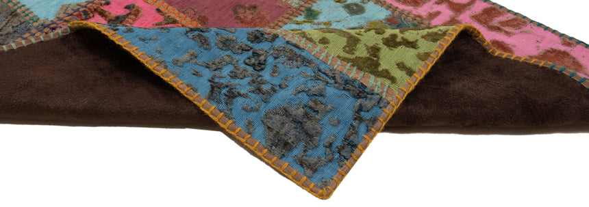 Alfombra con relieve de patchwork | 200 x 80 cm