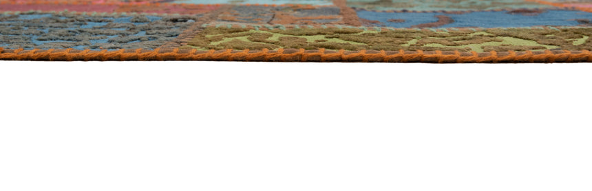 Alfombra con relieve de patchwork | 200 x 80 cm
