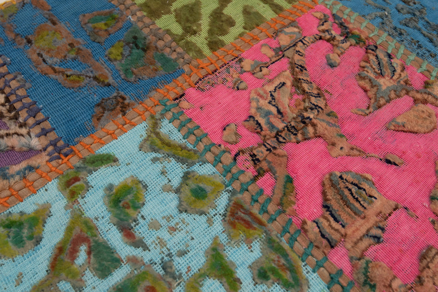 Alfombra con relieve de patchwork | 200 x 80 cm