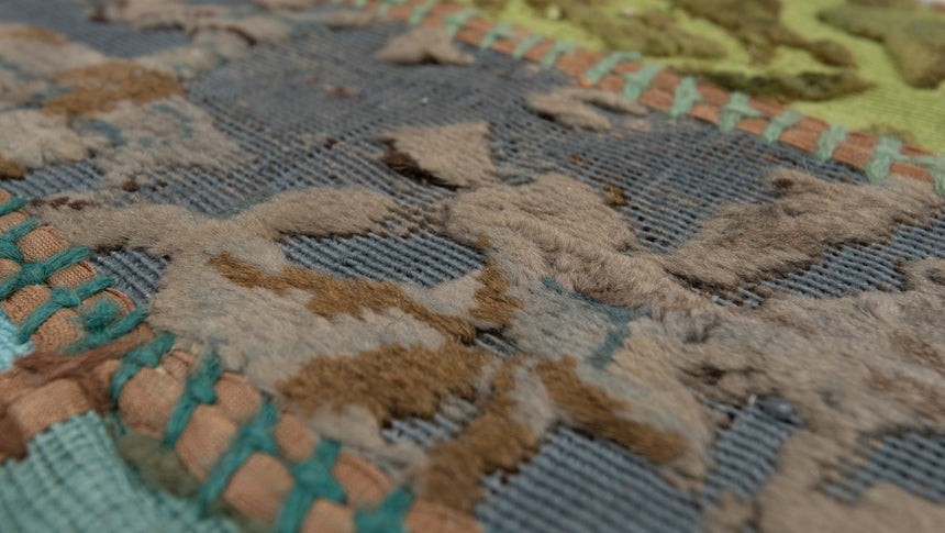 Alfombra con relieve de patchwork | 200 x 80 cm