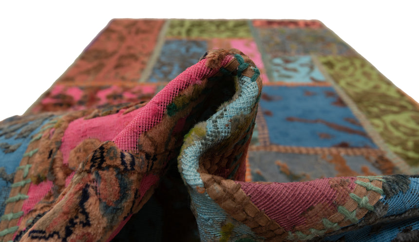 Alfombra con relieve de patchwork | 200 x 80 cm