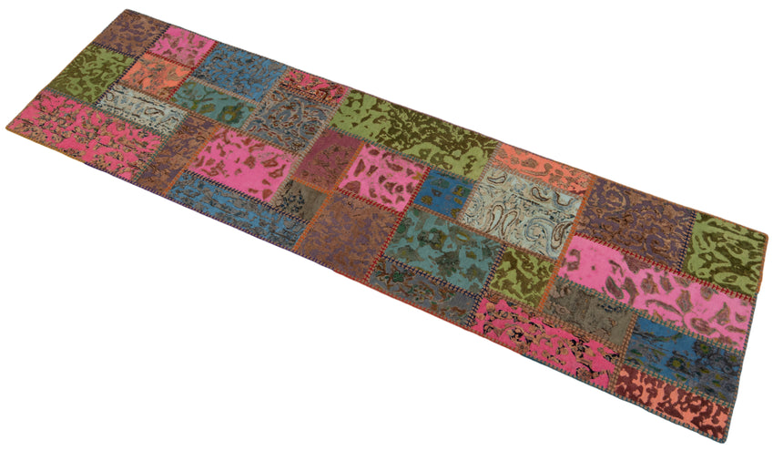 Alfombra con relieve de patchwork | 300 x 80 cm