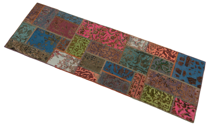 Alfombra con relieve de patchwork | 252 x 80 cm