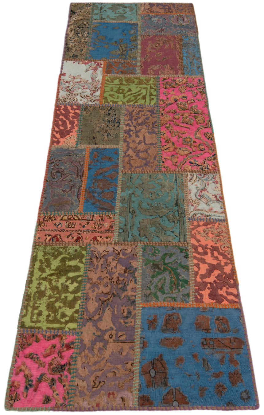 Alfombra con relieve de patchwork | 252 x 80 cm