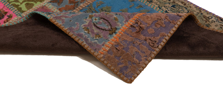 Alfombra con relieve de patchwork | 252 x 80 cm