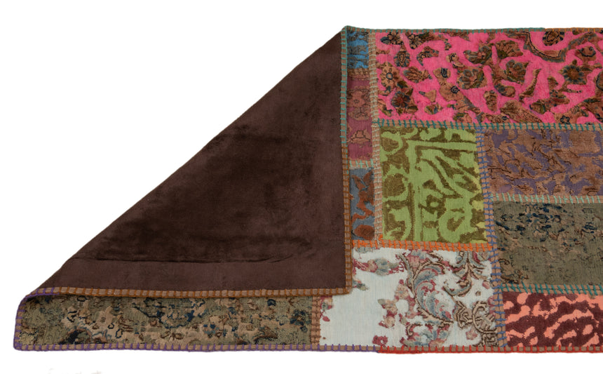 Alfombra con relieve de patchwork | 252 x 80 cm