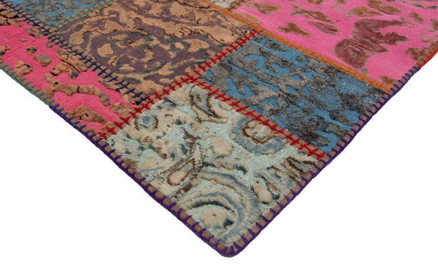 Alfombra con relieve de patchwork | 200 x 80 cm