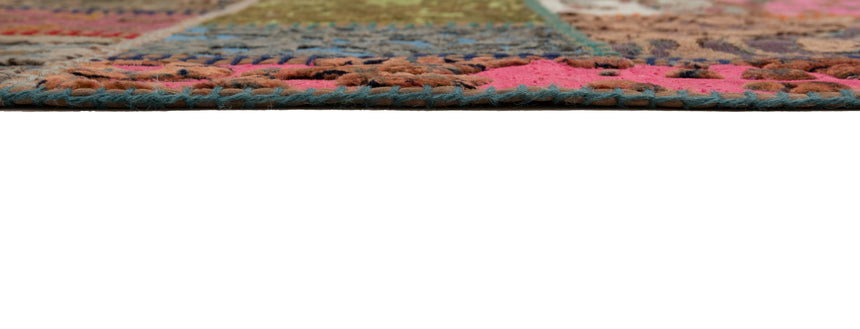 Alfombra con relieve de patchwork | 200 x 80 cm