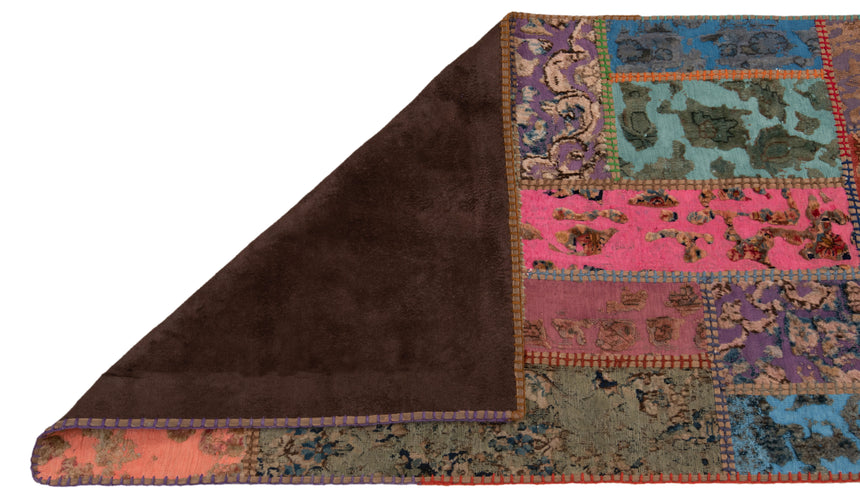 Alfombra con relieve de patchwork | 200 x 80 cm
