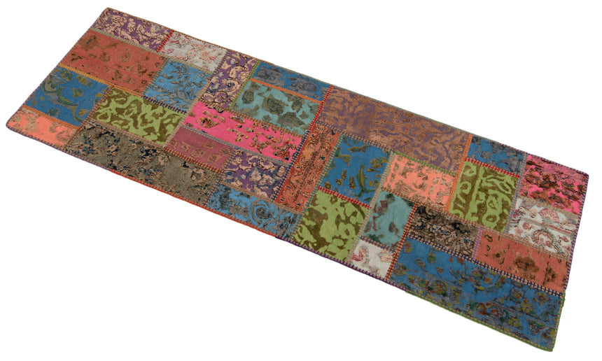 Alfombra con relieve de patchwork | 200 x 80 cm