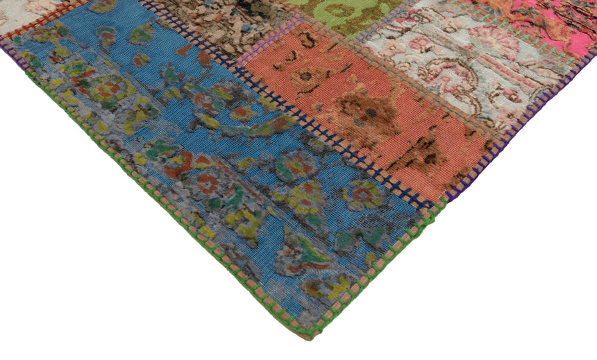 Alfombra con relieve de patchwork | 200 x 80 cm