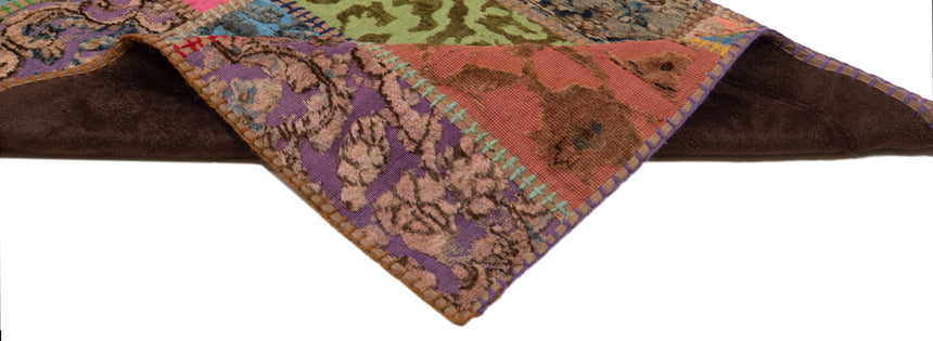 Alfombra con relieve de patchwork | 200 x 80 cm