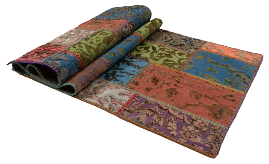 Alfombra con relieve de patchwork | 200 x 80 cm
