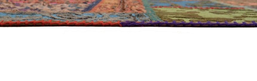 Alfombra con relieve de patchwork | 200 x 80 cm