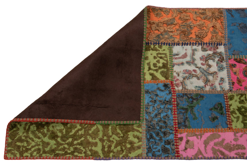 Alfombra con relieve de patchwork | 200 x 80 cm