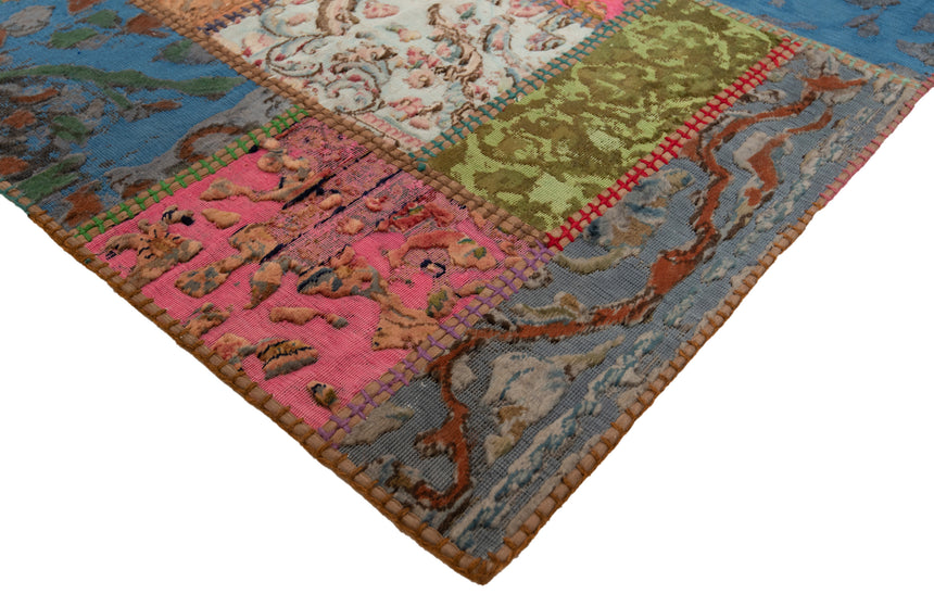 Alfombra con relieve de patchwork | 200 x 80 cm