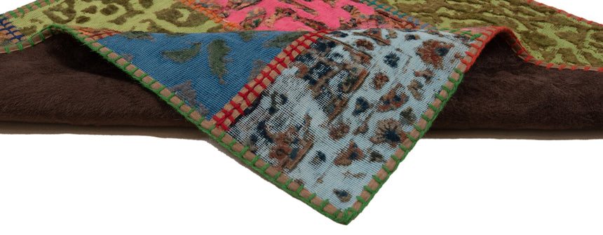 Alfombra con relieve de patchwork | 200 x 80 cm