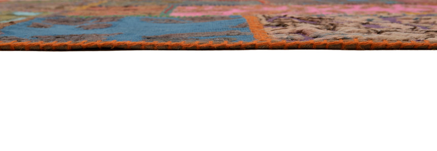Alfombra con relieve de patchwork | 200 x 80 cm