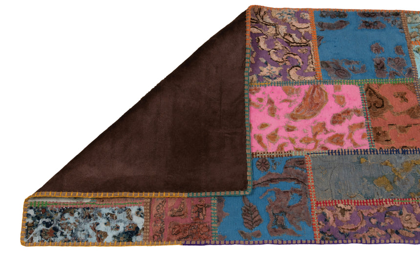 Alfombra con relieve de patchwork | 200 x 80 cm