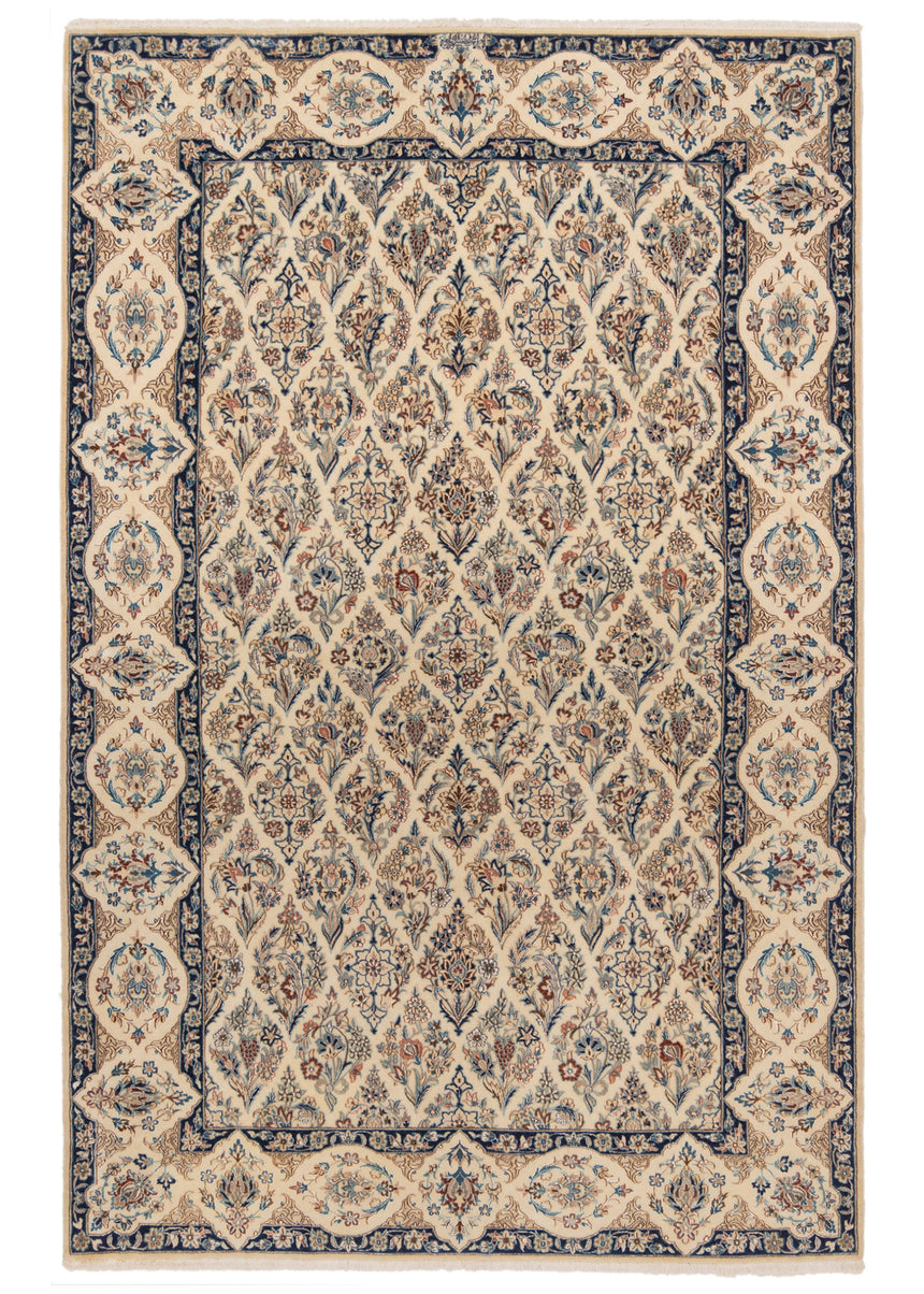 Alfombra persa de seda Nain 6 La | 200 x 130 cm