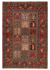 Alfombra persa de seda con diseño de Moud | 146 x 98 cm