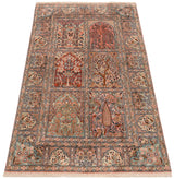 Alfombra india de seda pura de Cachemira | 151 x 90 cm