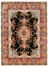 Alfombra persa Tabriz 70 Raj de lana y seda | 203 x 146 cm