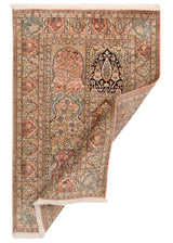 Alfombra india de seda pura de Cachemira | 140 x 91 cm