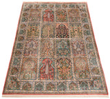 Alfombra india de seda pura de Cachemira | 215 x 157 cm