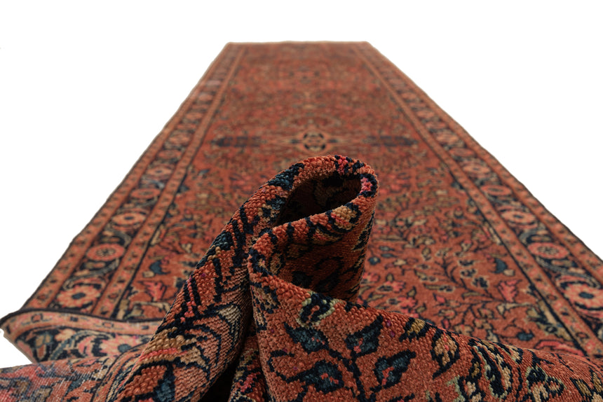 Alfombra persa Hamedan Patina | 406 x 81 cm