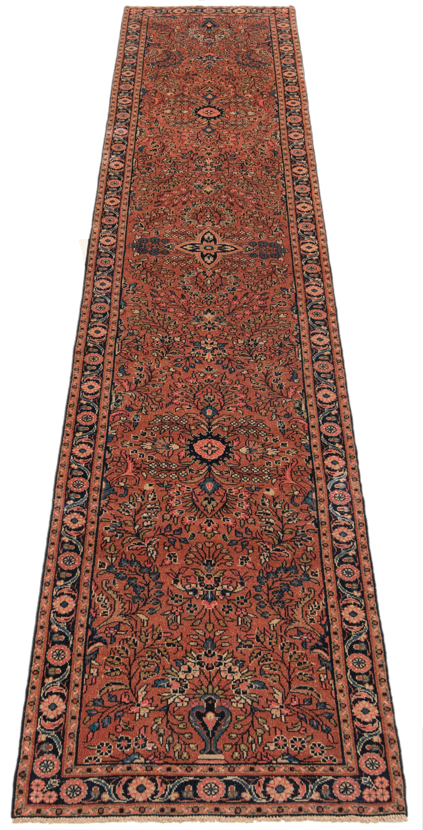Alfombra persa Hamedan Patina | 406 x 81 cm