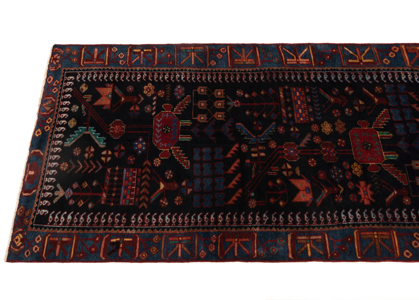 Alfombra persa Nahavand | 277 x 94 cm