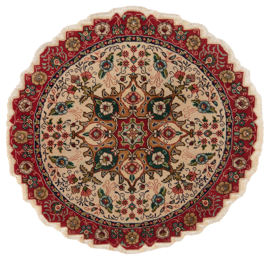 Alfombra persa Tabriz Patina | 87 x 87 cm