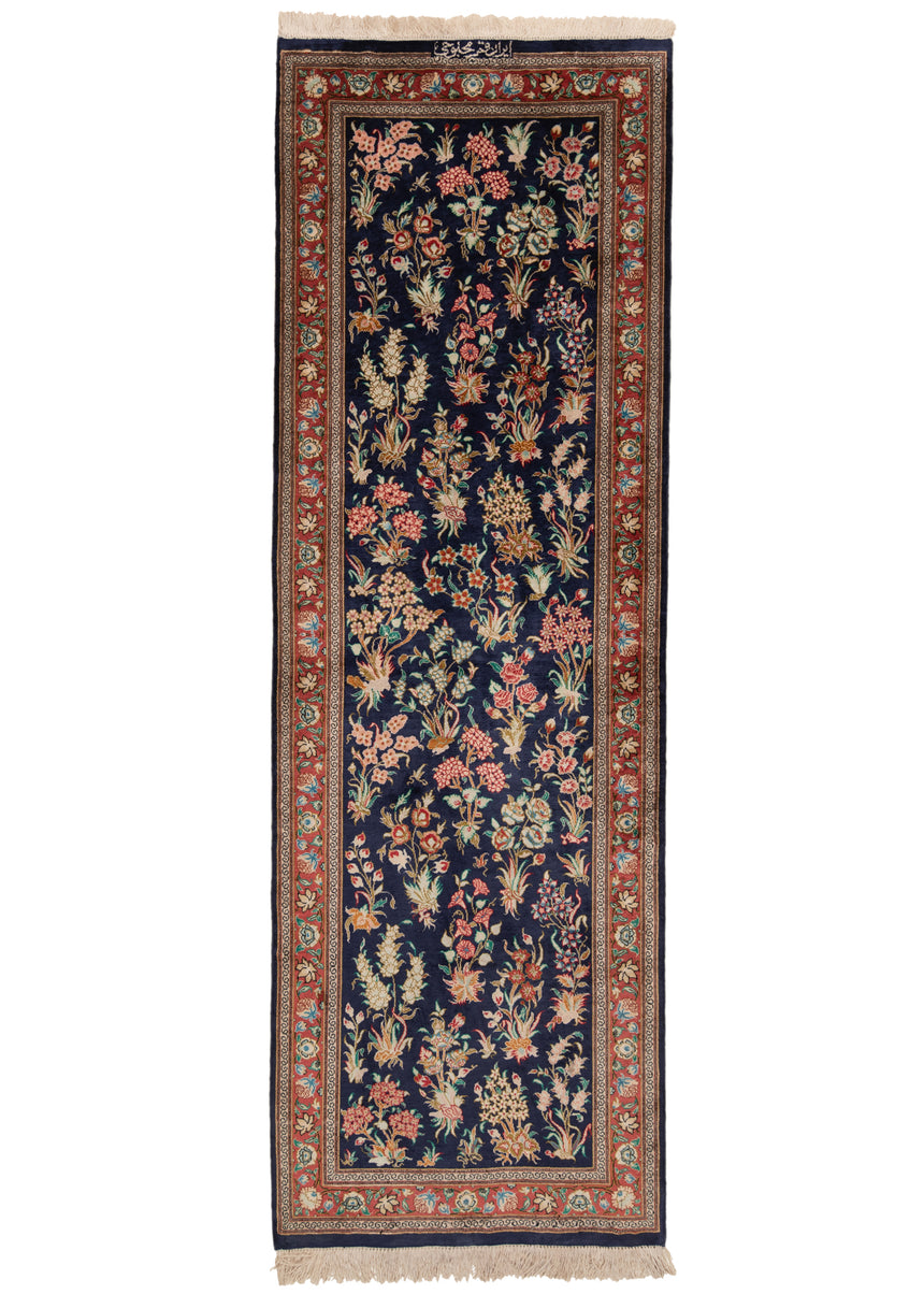 Alfombra persa Qom | 146 x 46 cm