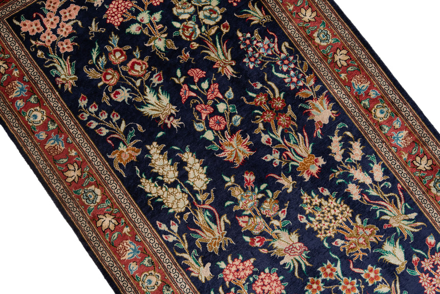 Alfombra persa Qom | 146 x 46 cm