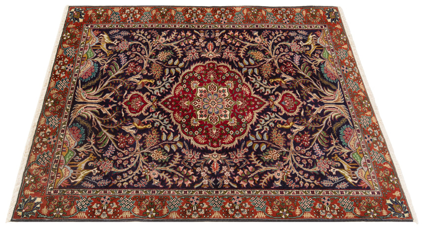 Alfombra persa Tabriz 40 Raj | 134 x 88 cm