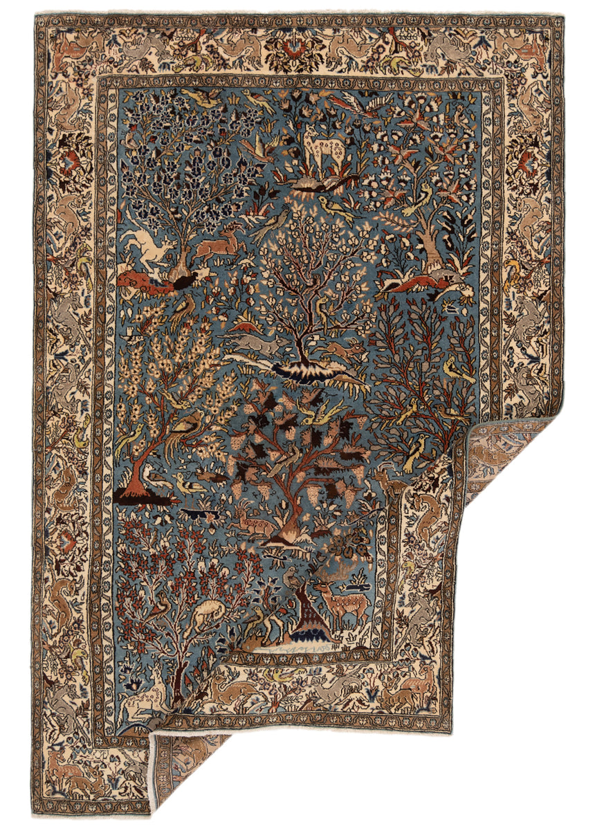 Alfombra persa Qom | 213 x 135 cm